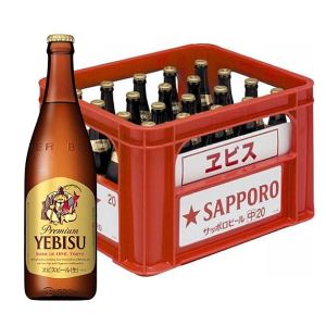 日本原裝 惠比壽玻璃瓶啤酒 500ml*20 (送啤酒籃)